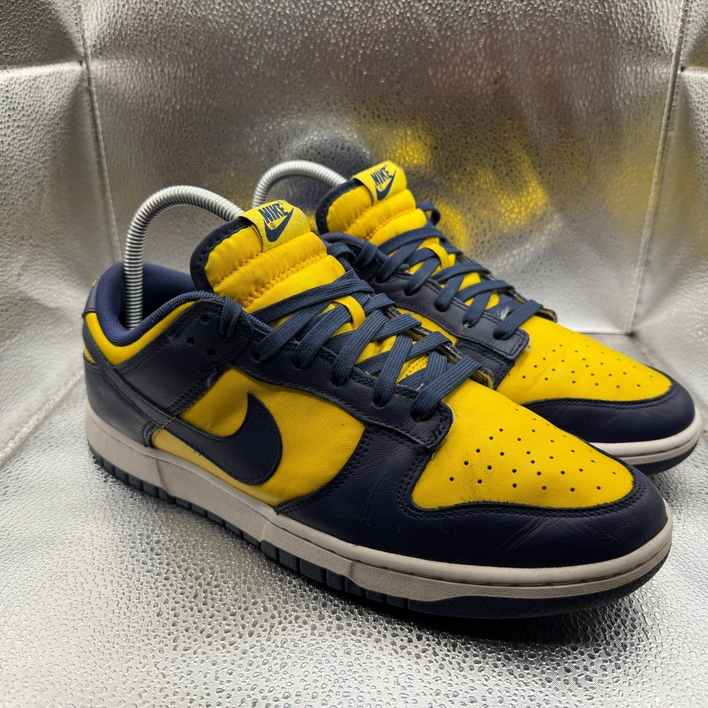 Size 10 Nike Dunk Low Michigan Varsity Maze Midnight Navy Mens Shoes DD1391-700